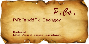 Püspök Csongor névjegykártya